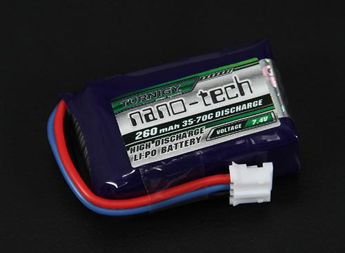 N260.2S.35-EFLB Turnigy nano-tech 260mah 2S 35~70C Lipo Pack (E-flite EFLB2002S25 micro series compa